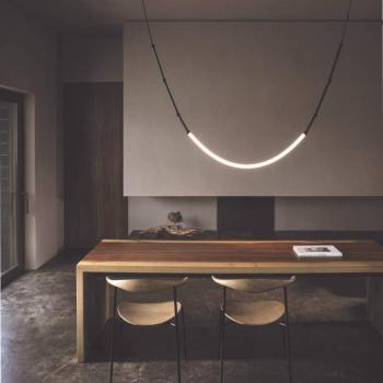 Karman Leda LED-es függőlámpa 100x300cm IP20 fekete kép