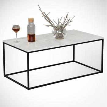 Kávésasztal MARMO 43x95 cm fekete/fehér  kép
