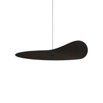 kdln Flow Leaf dekorációs elem, fekete, Ø 35 cm, függő kép
