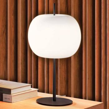 kdln Kushi XL asztali világítás, fekete/fehér, magasság 60 cm, dimmelhető kép