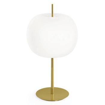 kdln Kushi XL asztali világítás, sárgaréz/fehér, magasság 60 cm, dimmelhető kép