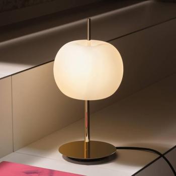 kdln LED asztali világítás KUSHI, sárgaréz, magasság 32 cm, fényerőszabályozó kép
