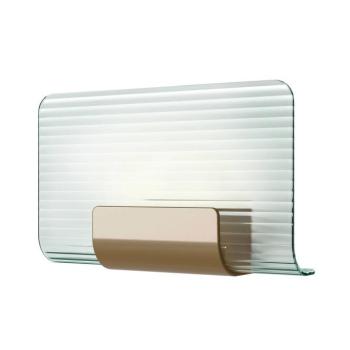 kdln LED fali világítás Nami, sárgaréz színű, szélesség 30 cm, üveg kép
