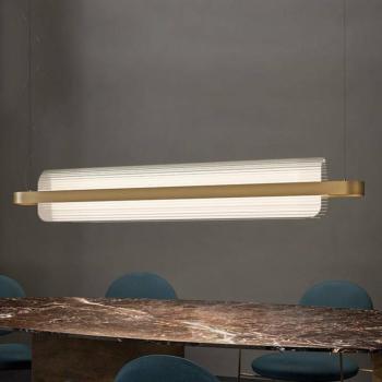 kdln LED lógó világítás Nami, sárgaréz színű, hosszúság 150 cm kép