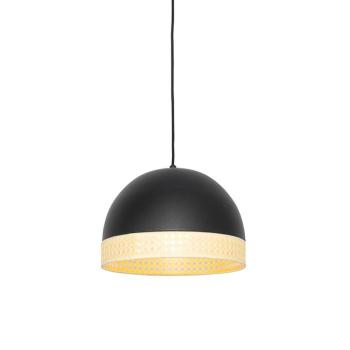 Keleti függőlámpa fekete rattannal 30 cm - Magna Rotan kép