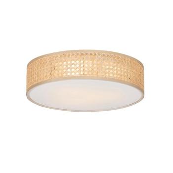 Keleti mennyezeti lámpa rattan 40 cm 3-lámpás - Tromma kép