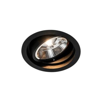 Kerek beépíthető reflektor fekete állítható - Chuck 111 kép