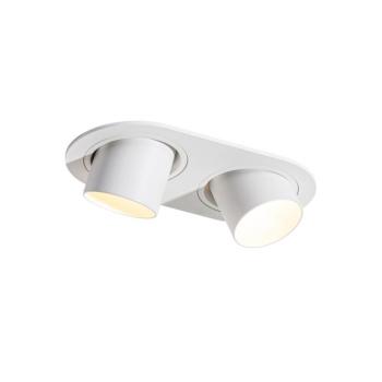Kerek beépíthető spotlámpa fehér GU10 35 mm dönthető 2 fényforrásos - Installa kép