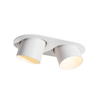 Kerek beépíthető spotlámpa fehér GU10 70 mm dönthető 2-fényes - Installa kép