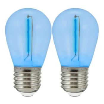  KÉSZLET 2x LED Izzó PARTY E27/0,3W/36V kék  kép