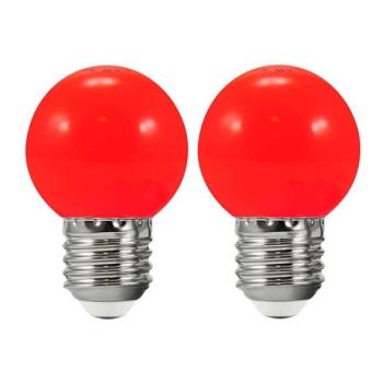  KÉSZLET 2x LED Izzó PARTY E27/0,5W/36V piros  kép