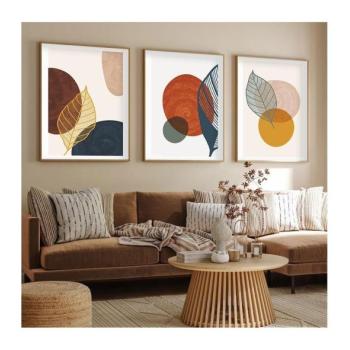  KÉSZLET 3x Kép képkeretben 50x70 cm színes  kép