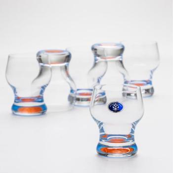  Készlet 6x üveg Katka 130 ml kék piros  kép