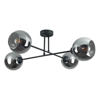 Keter Lighting Csillár rúdon VASCO 4xE27/60W/230V fekete/füstös fekete  kép