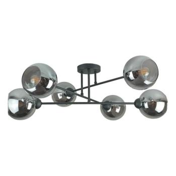 Keter Lighting Csillár rúdon VASCO 6xE27/60W/230V fekete/füstös fekete  kép