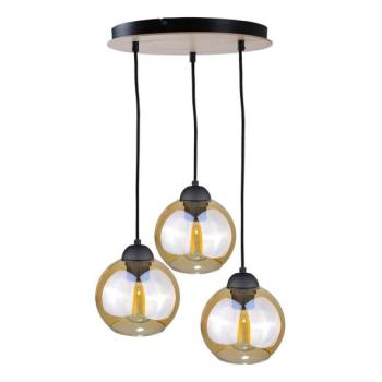 Keter Lighting Csillár zsinóron AMBRE WOOD 3xE27/60W/230V á. 30 cm  kép