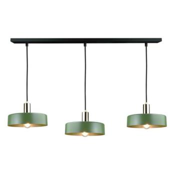 Keter Lighting Csillár zsinóron HAKI 3xE27/60W/230V zöld/fekete/fényezett króm  kép