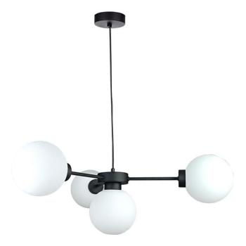 Keter Lighting Csillár zsinóron KALIOPE 4xE14/50W/230V fekete/fehér  kép
