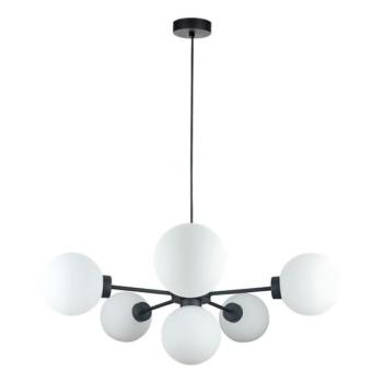 Keter Lighting Csillár zsinóron KALIOPE 6xE14/50W/230V fekete/fehér  kép