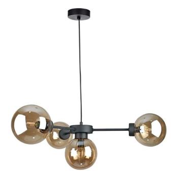 Keter Lighting Csillár zsinóron KALIOPE II 4xE14/50W/230V fekete/füstös bézs  kép