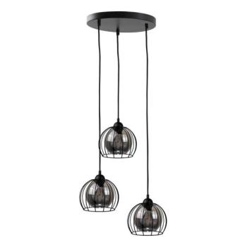 Keter Lighting Csillár zsinóron SOLO BLACK 3xE27/60W/230V á. 30 cm  kép