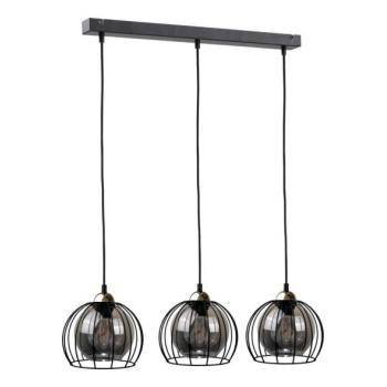 Keter Lighting Csillár zsinóron SOLO BLACK 3xE27/60W/230V fekete/arany  kép