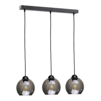 Keter Lighting Csillár zsinóron UNO 3xE27/60W/230V fekete/füstös  kép