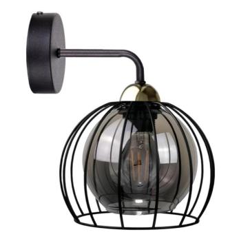 Keter Lighting Fali lámpa SOLO BLACK 1xE27/60W/230V fekete/arany  kép