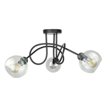 Keter Lighting Felületre szerelhető csillár  EVIE 3xE27/60W/230V fekete/átlátszó  kép