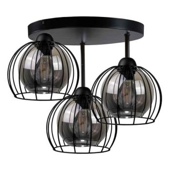 Keter Lighting Felületre szerelhető csillár  SOLO BLACK 3xE27/60W/230V átm. 30 cm  kép
