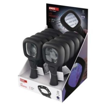 Kézi nagyító LED/UV megvilágítással, 10 db, dobozos kiszerelésben kép