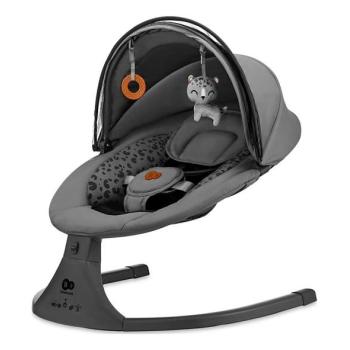 Kinderkraft KINDERKRAFT LUMI 2v1 gyerek hinta dallammal, 4xAAA, sötétszürke  kép