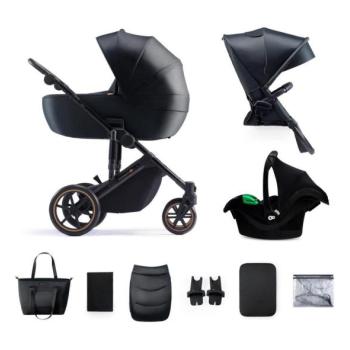 Kinderkraft KINDERKRAFT SELECT PRIME 2 Premium 3az1 kombinált babakocsi, Venezian fekete  kép