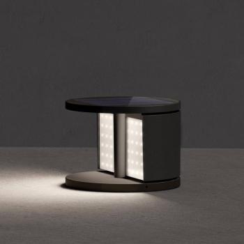 KLEWE LED napelemes kerti lámpa SWING, antracit, Ø 20 cm IP65 kép
