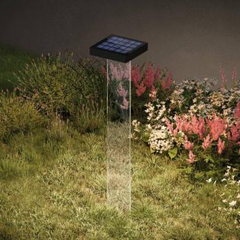 KLEWE LED napelemes lámpa Scotty, világos/antracit, 60 cm, IP65 kép