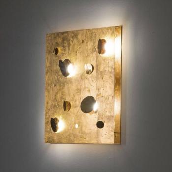 Knikerboker Buchi fali lámpa 60x60 cm levélarany kép