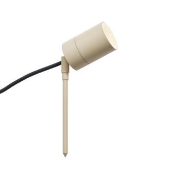 Krémszínű leszúrható spotlámpa GU10 50mm állítható IP44 kábellel és dugóval - Solo kép