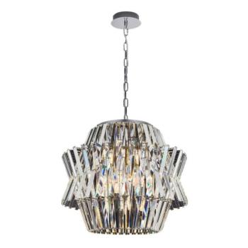  Kristály csillár láncon CROWN 12xE14/40W/230V króm  kép