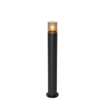 Kültéri állólámpa fekete füstös búrával 70 cm - Odense kép