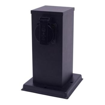  Kültéri csatlakozós oszlop 1Z SCHUKO 230V IP44 20 cm fekete  kép