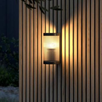 Kültéri fali lámpa Coupar, fekete kép