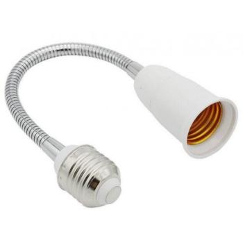 Lámpa foglalat átalakító , flexibilis toldóval (20cm) , E27-E27 kép