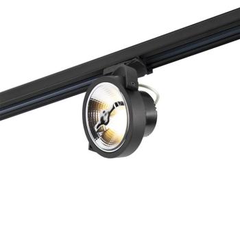 LED 3 fázisú sín spotlámpa fekete 15W 2700K AR111-vel - Expert kép