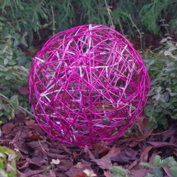 LED 3D design gömb Galax Fun, Ø 30 cm, fukszia kép