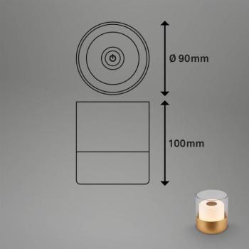 LED akkus asztali világítás 7483 IP44 dimm arany kép