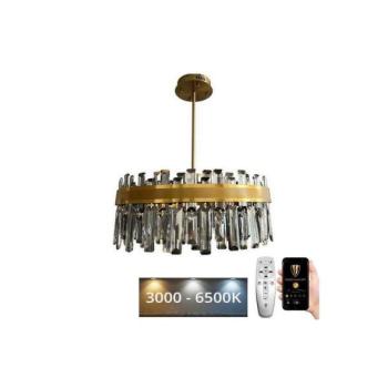  LED állítható fényerőjű kristály csillár rúdon LED/80W/230V + DO  kép