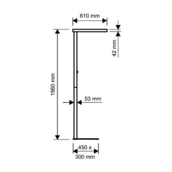 LED álló világítás MAULjaval, fekete, 196 cm, dimmelhető kép