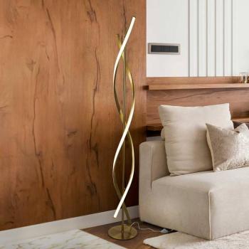 LED állólámpa Dido, fém, szilikon, arany kép