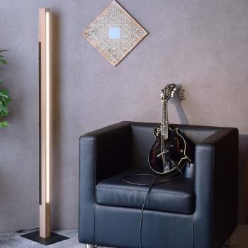 LED állólámpa Madera tölgyfából, szabályozható kép