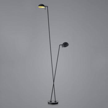 LED állólámpa Samy 2-fényű 180cm fekete/arany kép